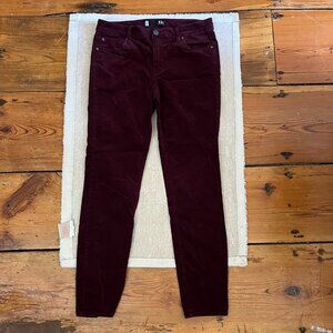 KUT from the Kloth Burgundy Corduroy Skinny Pants Size 10